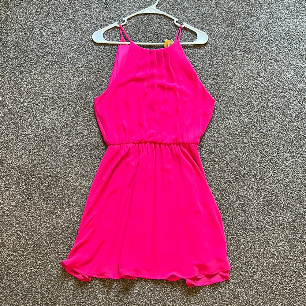 Vibrant Pink Sleeveless Dress